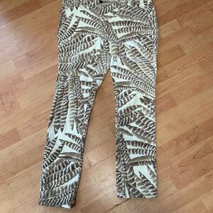 Ralph Lauren Pants sz 12 Brown Leaf Pattern